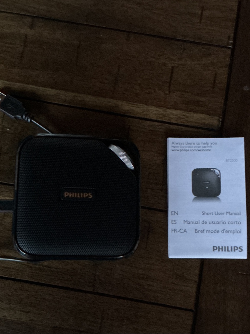 Philips Black Portable Wireless Speaker with Chrome Accent